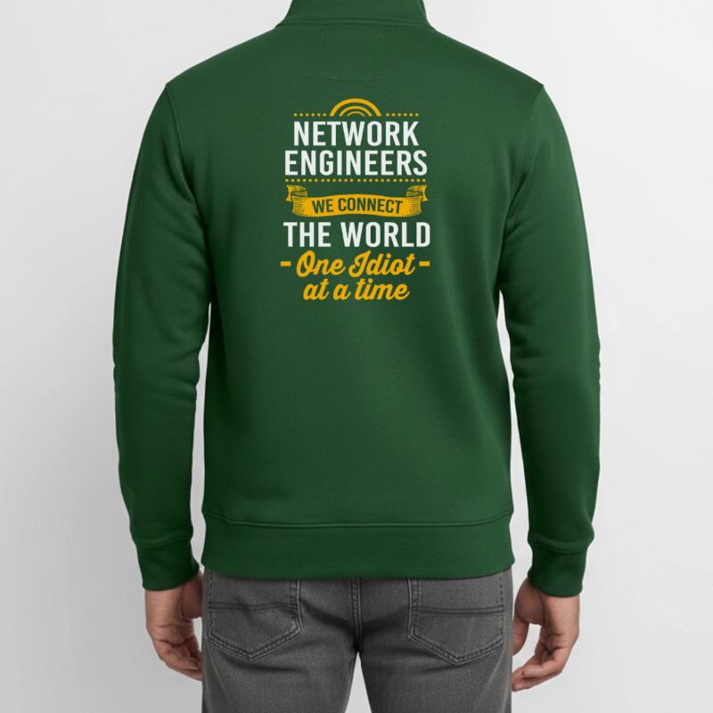 Network Engineer Programmer Computer Scientist Unisex Organic Zip Sweatshirt by Stanley/Stella