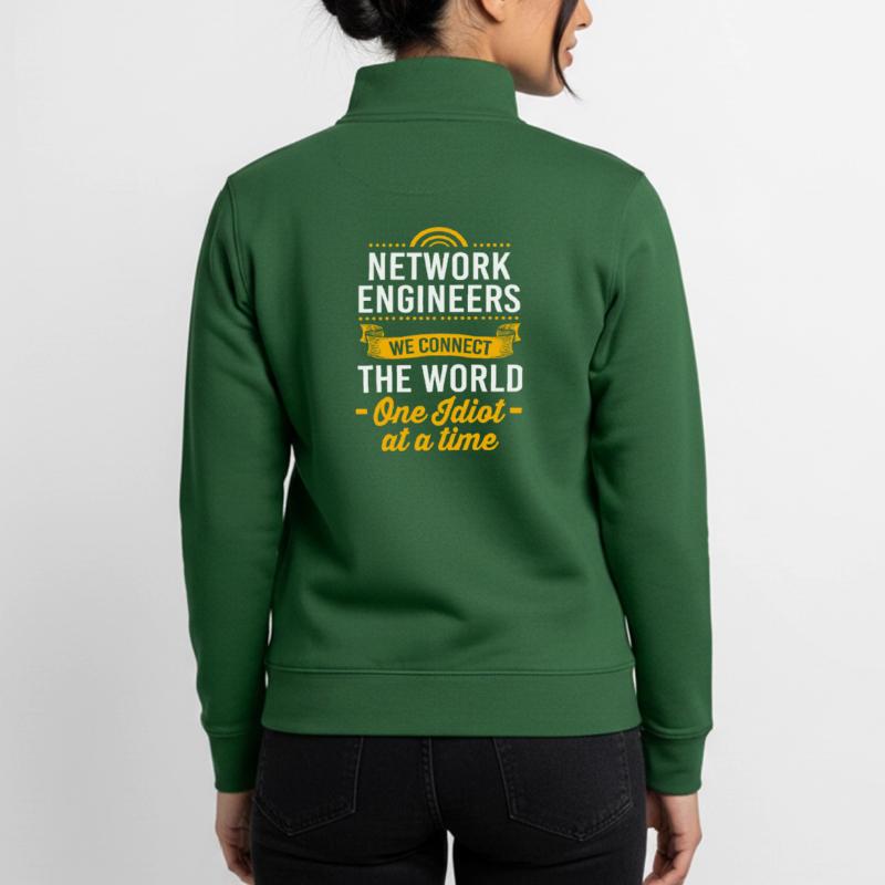 Network Engineer Programmer Computer Scientist Unisex Organic Zip Sweatshirt by Stanley/Stella