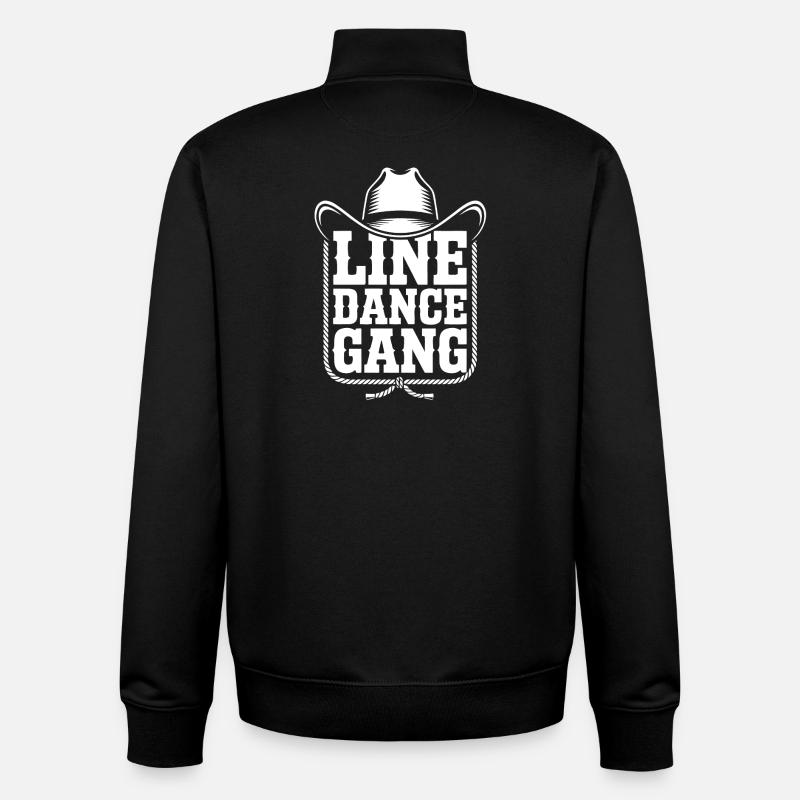 Line Dance Gang – Cowboy Stil - Unisex Organic Zip Sweatshirt von Stanley/Stella - Schwarz