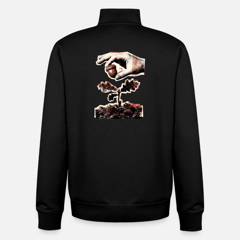 Plantez plus d’arbres - Sweat zippé unisexe en coton bio Stanley/Stella - noir