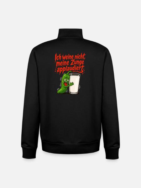 Chili Scharf Zunge Milch - Unisex Organic Zip Sweatshirt von Stanley/Stella - Schwarz