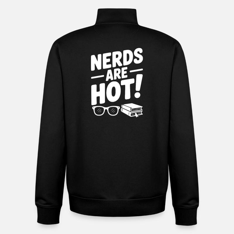 Nerds sind heiß! - Unisex Organic Zip Sweatshirt von Stanley/Stella - Schwarz