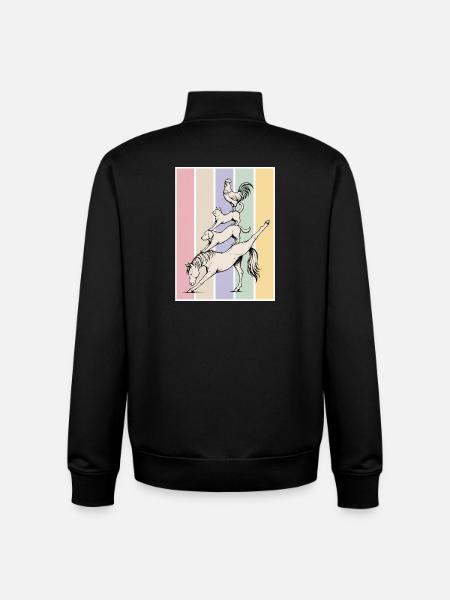 Yoga Tierstapel - Unisex Organic Zip Sweatshirt von Stanley/Stella - Schwarz