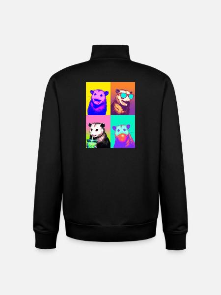 Opossums Opossum - Unisex Organic Zip Sweatshirt by Stanley/Stella - black