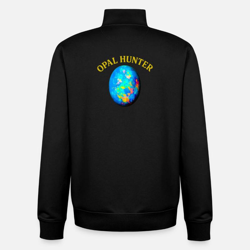 Opal Hunter: Bunter Eierdruck - Unisex Organic Zip Sweatshirt von Stanley/Stella - Schwarz