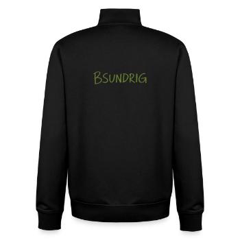 Mundart - besonders - Unisex Organic Zip Sweatshirt von Stanley/Stella - Schwarz - Hinten - AI Model Male 185 light (185cm)