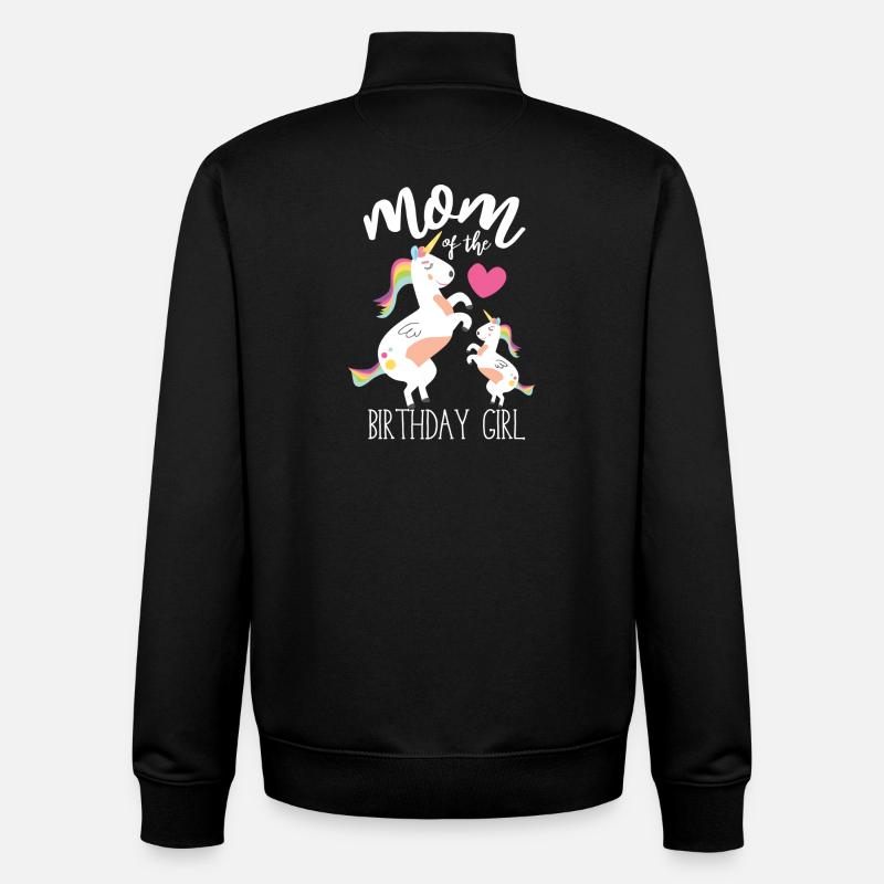 Mère de l'anniversaire - fille d'anniversaire - Sweat zippé unisexe en coton bio Stanley/Stella - noir