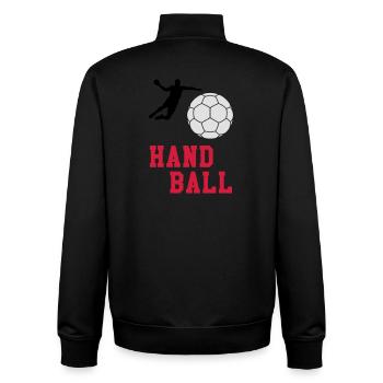 Handball - Unisex Organic Zip Sweatshirt by Stanley/Stella - black - Back - AI Model Male 185 light (185cm)