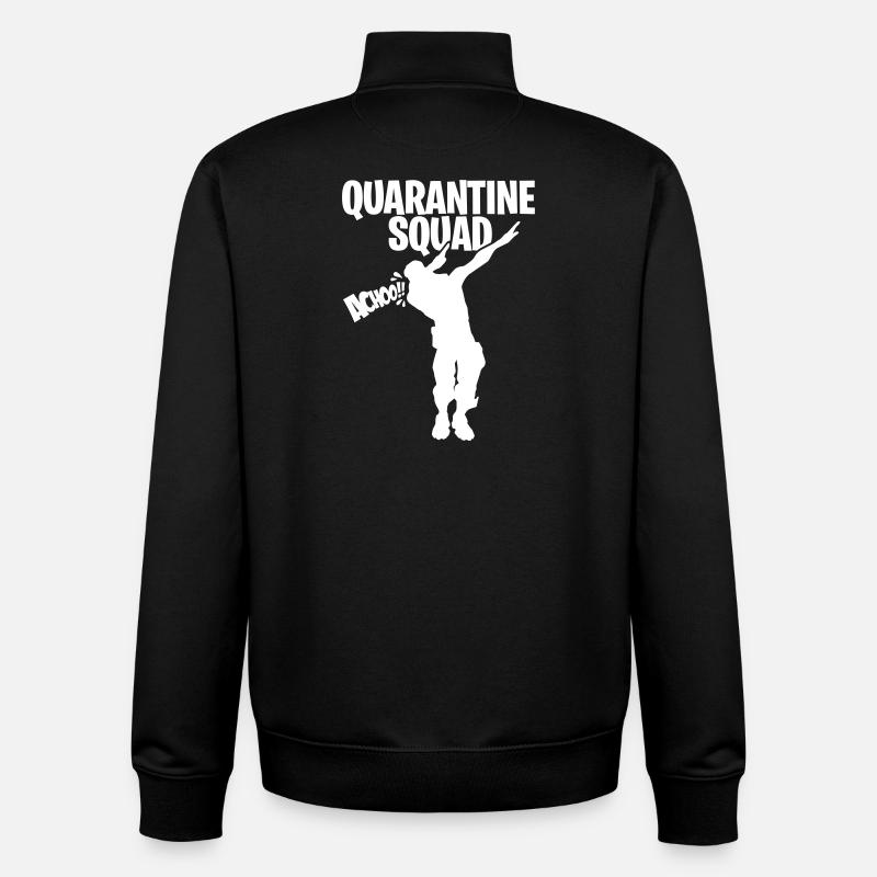 Quarantine squad, DAB Zocker Quarantäne GAMING - Unisex Organic Zip Sweatshirt von Stanley/Stella - Schwarz