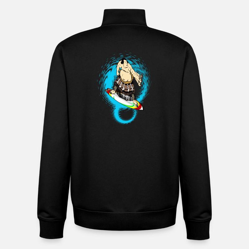 Sumo Surfer - Unisex Organic Zip Sweatshirt von Stanley/Stella - Schwarz