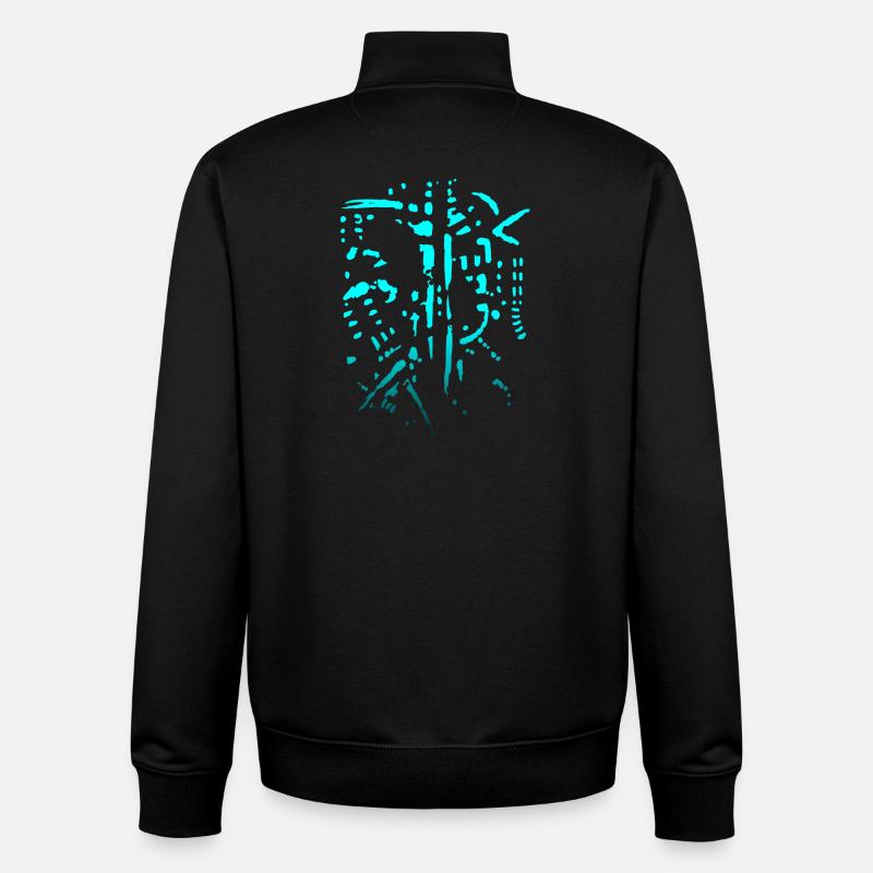 Biking Horror - Squelette Abstrait - Sweat zippé unisexe en coton bio Stanley/Stella - noir
