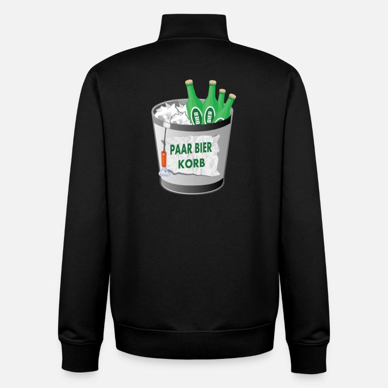 Paar Bier Korb - Unisex Organic Zip Sweatshirt von Stanley/Stella - Schwarz