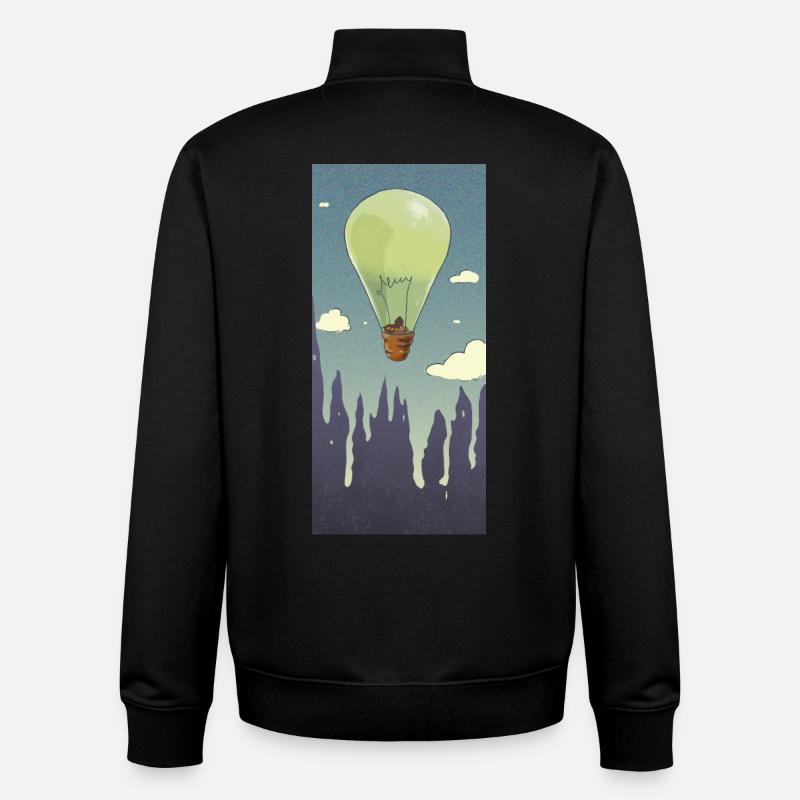 Ballonlampe - Unisex Organic Zip Sweatshirt von Stanley/Stella - Schwarz