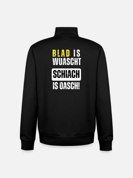 Blad is wuascht - Unisex Organic Zip Sweatshirt von Stanley/Stella - Schwarz