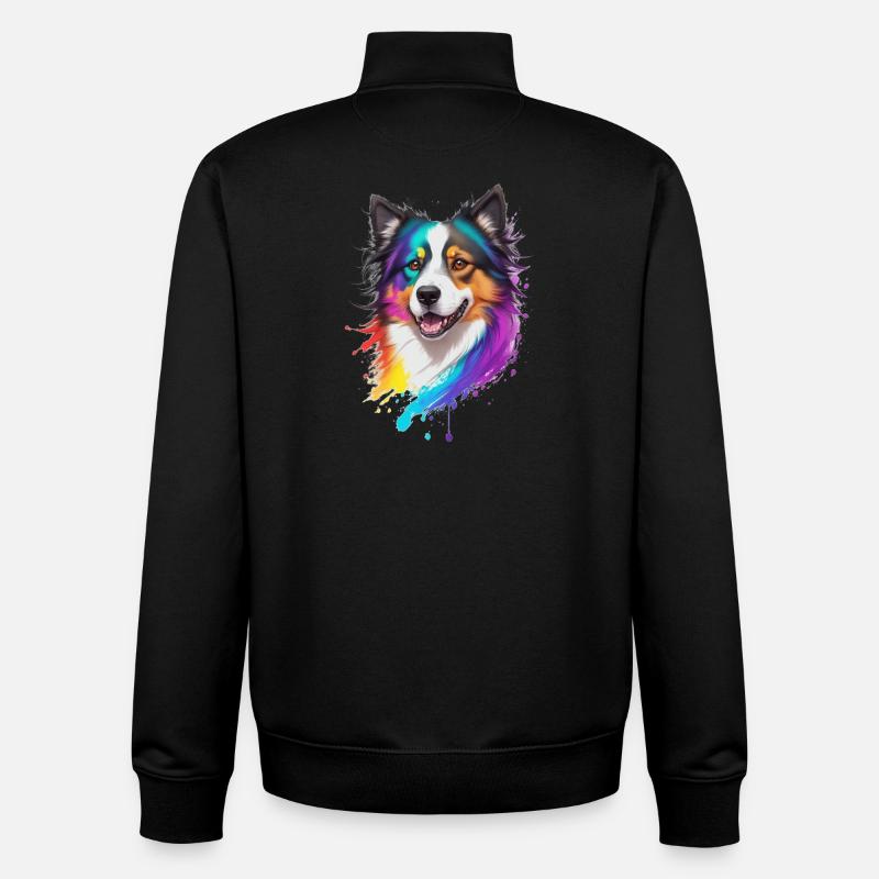 Colley - Sweat zippé unisexe en coton bio Stanley/Stella - noir