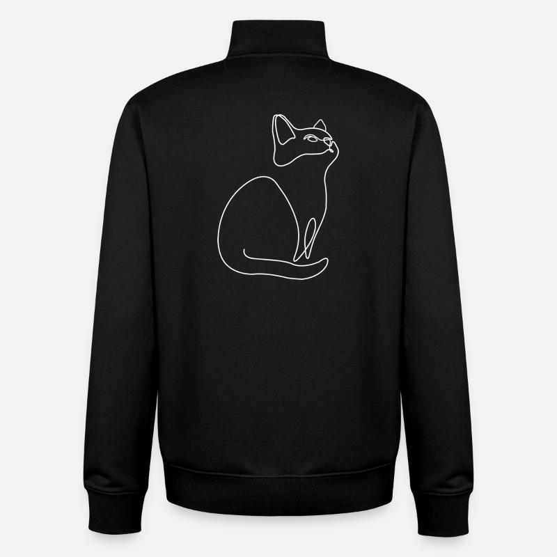 Kitten Cat Cat - Unisex Organic Zip Sweatshirt by Stanley/Stella - black