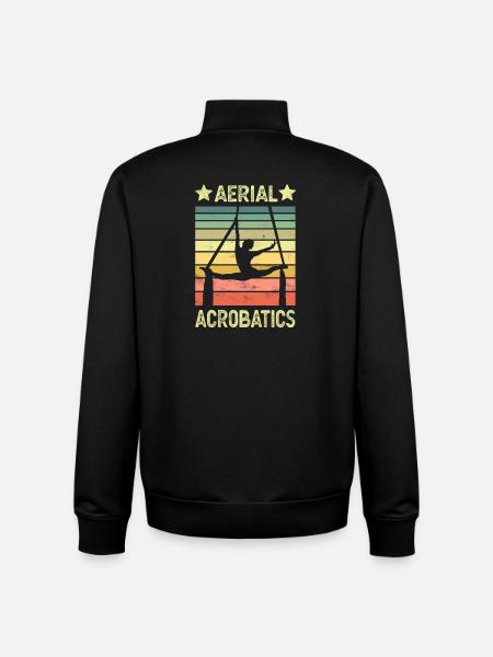 Aerial acrobatics vertical cloth - Unisex Organic Zip Sweatshirt by Stanley/Stella - black