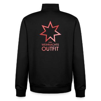 weihnachtsoutfit Symbol Weihnachten Stern Symbol - Unisex Organic Zip Sweatshirt von Stanley/Stella - Schwarz - Hinten - AI Model Male 185 light (185cm)
