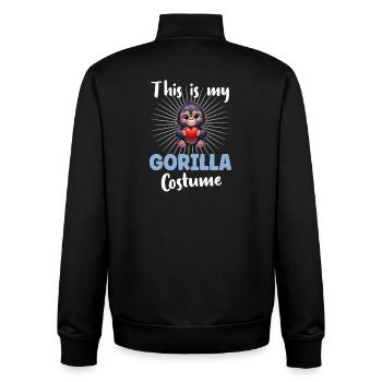 Gorilla Affe - Unisex Organic Zip Sweatshirt von Stanley/Stella - Schwarz - Hinten - AI Model Male 185 light (185cm)
