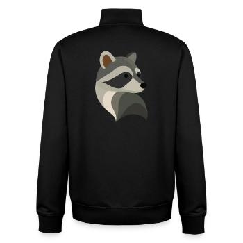 Verspielter Waschbär – Niedliche Tierillustration - Unisex Organic Zip Sweatshirt von Stanley/Stella - Schwarz - Hinten - AI Model Male 185 light (185cm)
