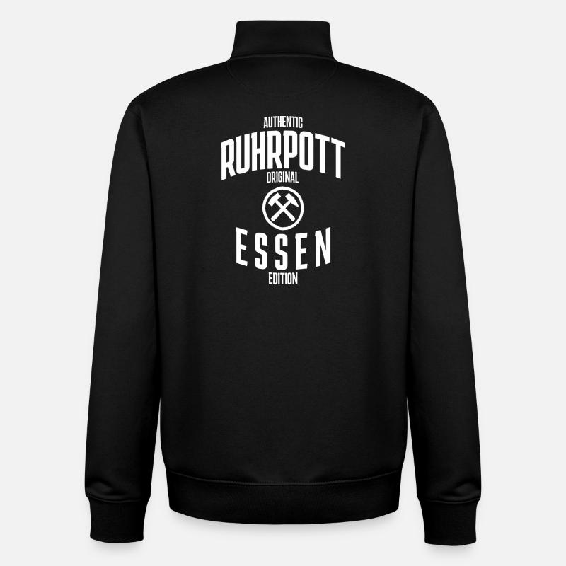Authentic Ruhrpott original Essen edition - Unisex Organic Zip Sweatshirt von Stanley/Stella - Schwarz