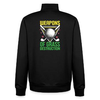 Golf - Weapons of Grass Destruction - Unisex Organic Zip Sweatshirt by Stanley/Stella - black - Back - AI Model Male 185 light (185cm)