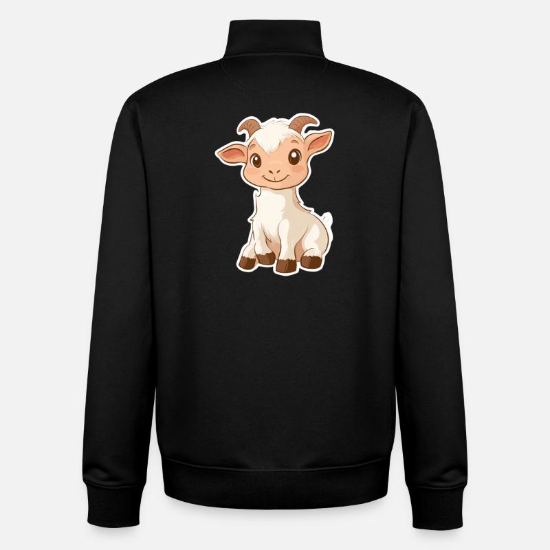 Chèvre - Sweat zippé unisexe en coton bio Stanley/Stella - noir