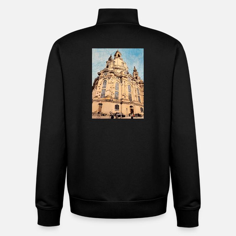 Frauenkirche zu Dresden - Unisex Organic Zip Sweatshirt von Stanley/Stella - Schwarz