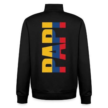 PAPI Colombia – Latin Dad Style in a Retro Look - Unisex Organic Zip Sweatshirt by Stanley/Stella - black - Back - AI Model Male 185 light (185cm)