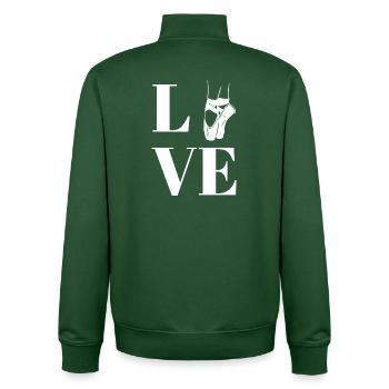 Liebesballett - Unisex Organic Zip Sweatshirt von Stanley/Stella - Flaschengrün - Hinten - AI Model Male 185 dark (185cm)