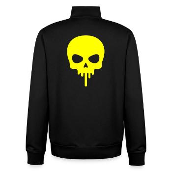 Neonschädel tropft - Unisex Organic Zip Sweatshirt von Stanley/Stella - Schwarz - Hinten - AI Model Male 185 light (185cm)