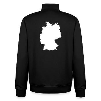 Silhouette des cartes de l’Allemagne - Sweat zippé unisexe en coton bio Stanley/Stella - noir - Dos - AI Model Male 185 light (185cm)