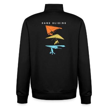 Paragliding Paragliding Paraglider - Unisex Organic Zip Sweatshirt by Stanley/Stella - black - Back - AI Model Male 185 light (185cm)