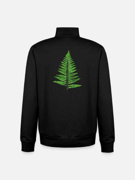 Leaf Fern - Botany Plants - Unisex Organic Zip Sweatshirt by Stanley/Stella - black