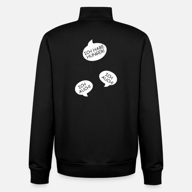 Schwangerschaft verkünden Drillinge Mama Mutter - Unisex Organic Zip Sweatshirt von Stanley/Stella - Schwarz