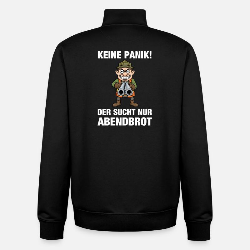 Jäger sucht Abendbrot - Unisex Organic Zip Sweatshirt von Stanley/Stella - Schwarz
