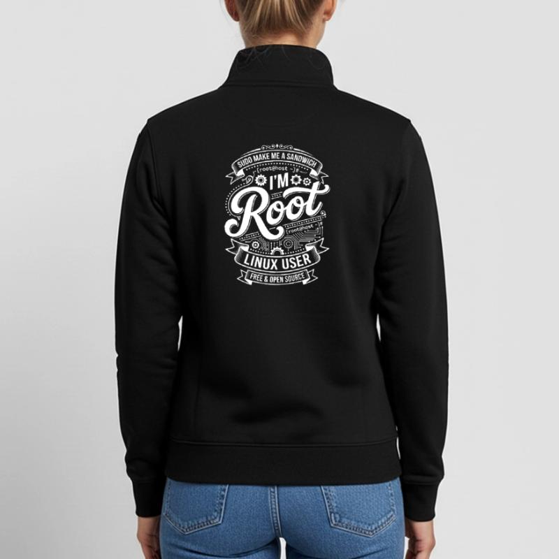 Ich bin Root – Linux User Unisex Organic Zip Sweatshirt von Stanley/Stella