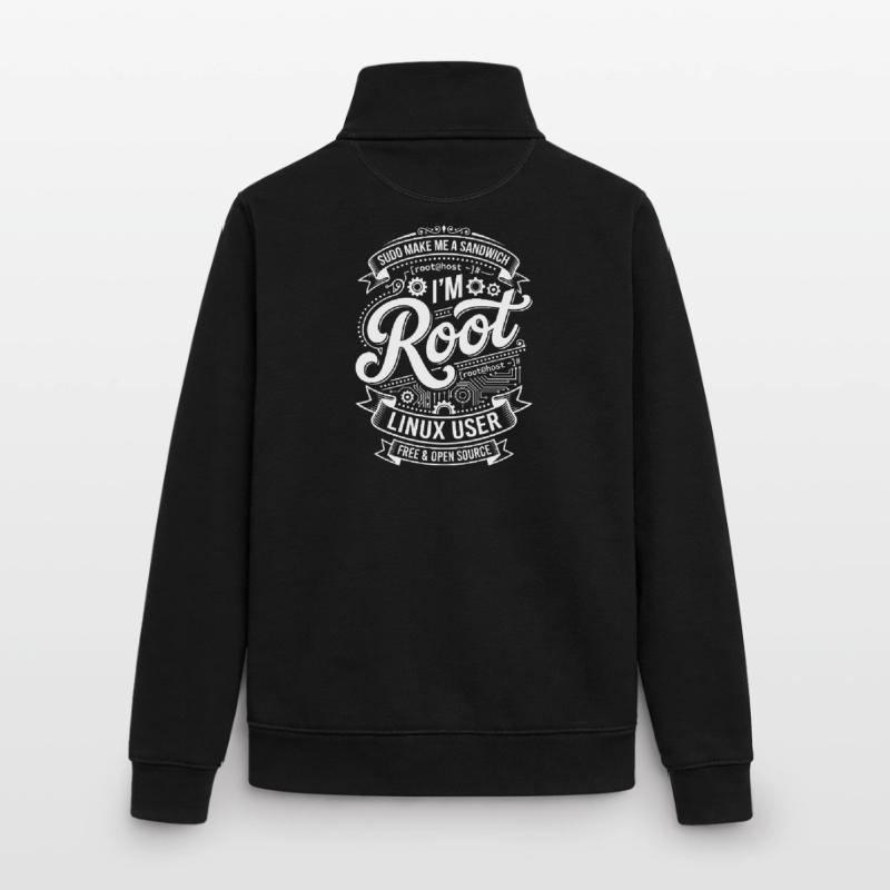 I'm Root – Linux User Unisex Organic Zip Sweatshirt by Stanley/Stella