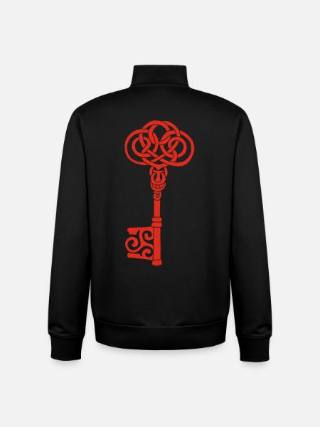 Red Celtic Key - Unisex Organic Zip Sweatshirt von Stanley/Stella - Schwarz