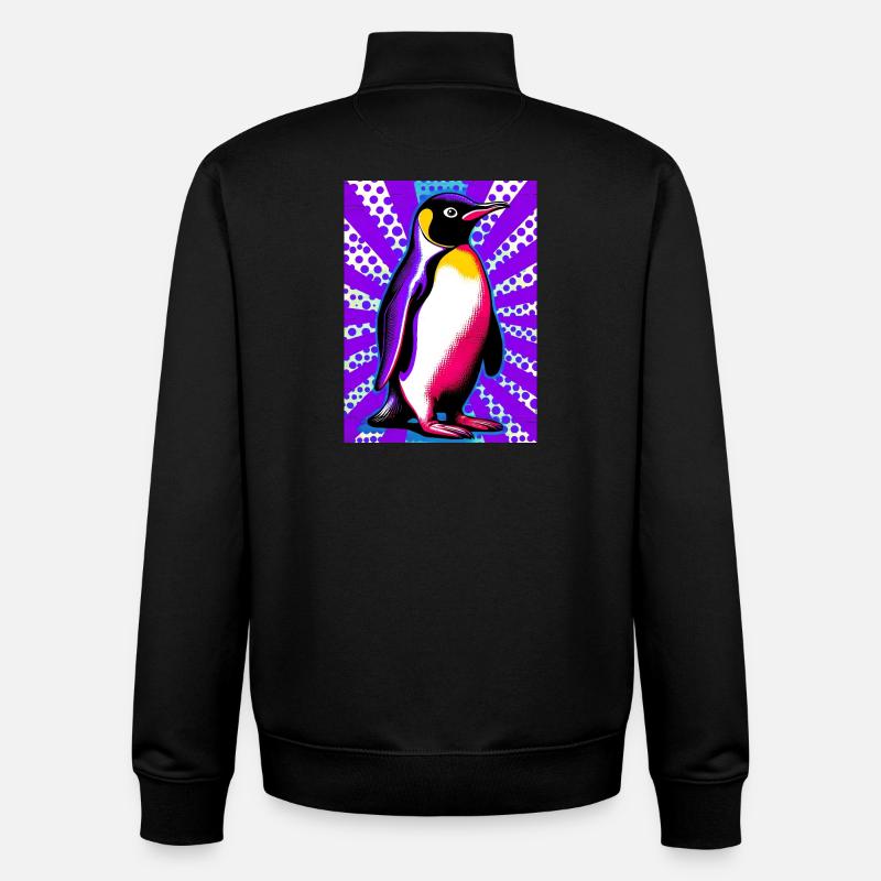 pingouin - Sweat zippé unisexe en coton bio Stanley/Stella - noir