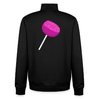 Pink Süßigkeiten Lolli Kinder Kind  - Unisex Organic Zip Sweatshirt von Stanley/Stella - Schwarz - Hinten - AI Model Male 185 light (185cm)