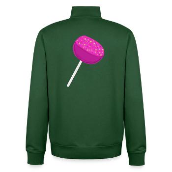 Pink Süßigkeiten Lolli Kinder Kind  - Unisex Organic Zip Sweatshirt von Stanley/Stella - Flaschengrün - Hinten - AI Model Male 185 dark (185cm)
