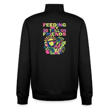 30 Trillion Friends Nutrition - Unisex Organic Zip Sweatshirt by Stanley/Stella - black - Back - AI Model Male 185 light (185cm)