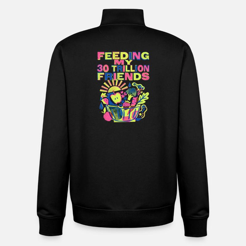 30 Trillion Freunde Ernährung - Unisex Organic Zip Sweatshirt von Stanley/Stella - Schwarz