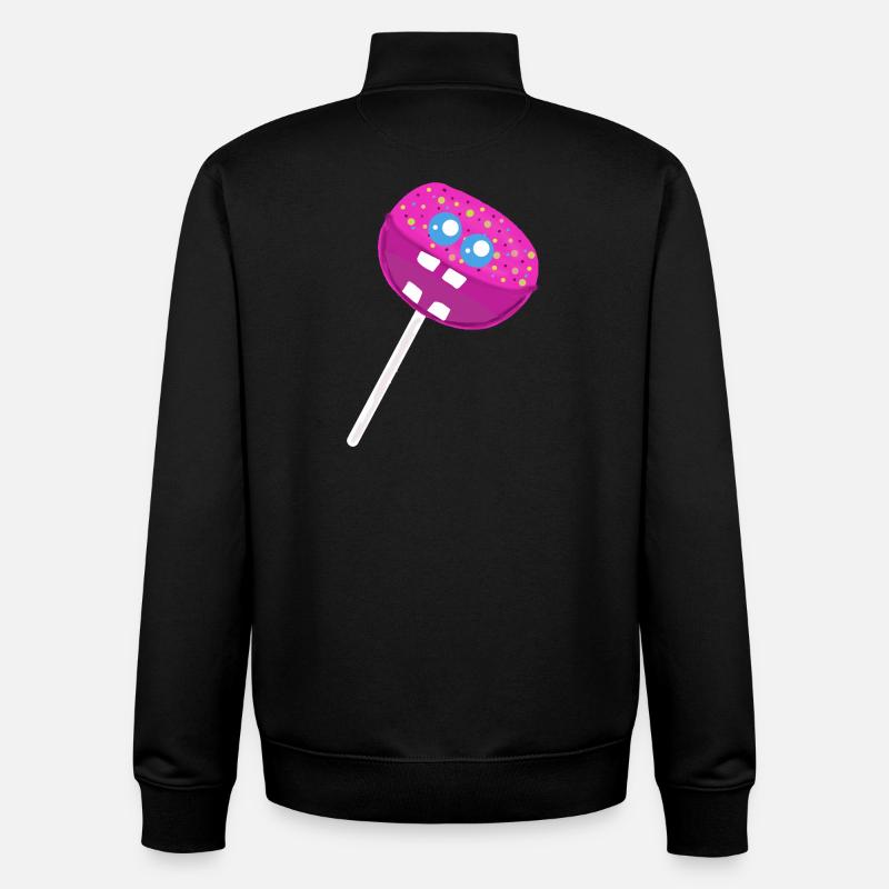 Sucette drôle drôle, enfants - Sweat zippé unisexe en coton bio Stanley/Stella - noir