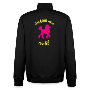 Poodle Well Dogs Office Life Humor Wauwau Fan Dog - Unisex Organic Zip Sweatshirt by Stanley/Stella - black - Back - AI Model Male 185 light (185cm)