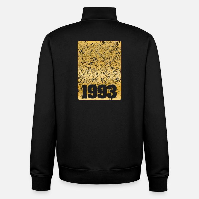 Numéro 1993 - Sweat zippé unisexe en coton bio Stanley/Stella - noir