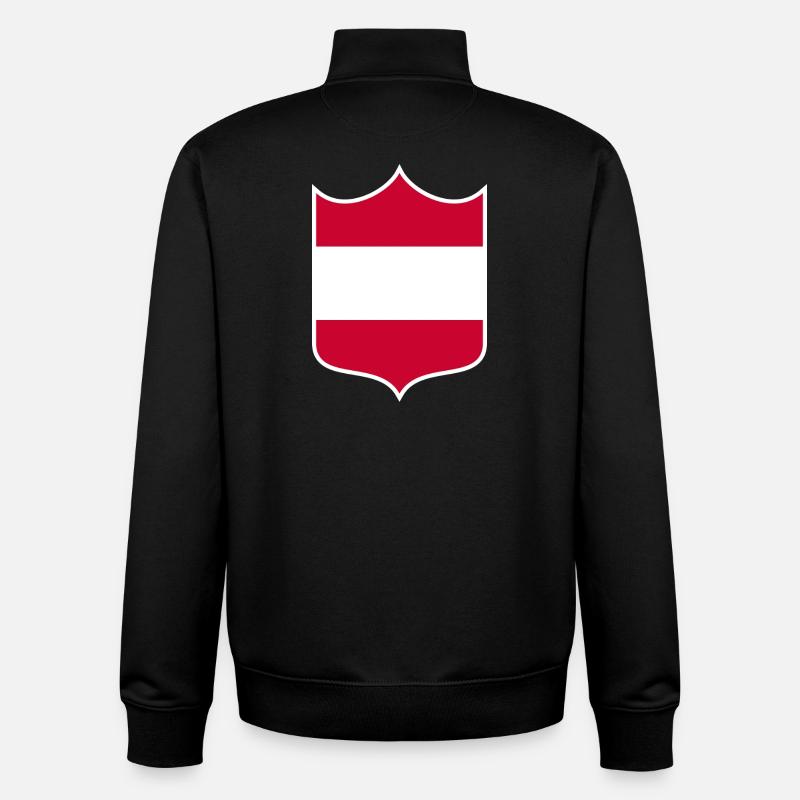 Austria - Unisex Organic Zip Sweatshirt by Stanley/Stella - black