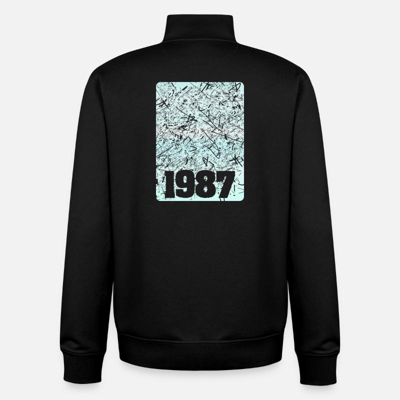 Figure 1987 - Sweat zippé unisexe en coton bio Stanley/Stella - noir