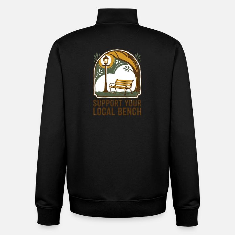 Magistrat local - Sweat zippé unisexe en coton bio Stanley/Stella - noir